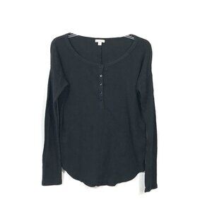 Gap Thermal Henley Black Women S